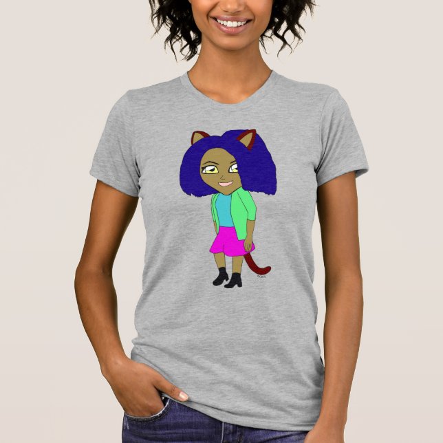 Camiseta catgirl chibi (Frente)