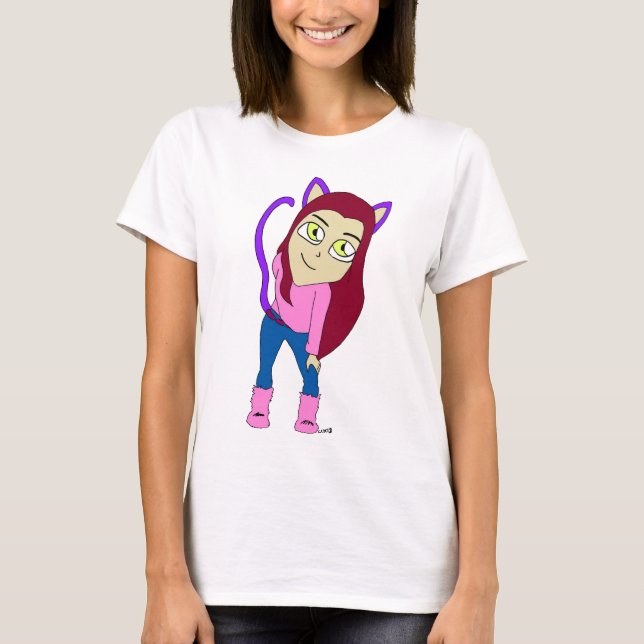 Camiseta catgirl chibi (Frente)