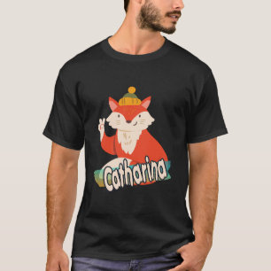 Camiseta Catharina - Nome Adorável De Menina Com Raposa Leg