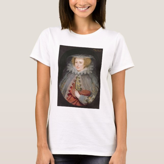 Camiseta Catherine Killigrew, Lady Jermyn, 1614 (óleo na pa (Frente)