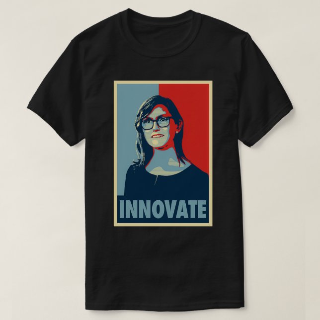 Camiseta Cathie Wood Hope Innovate (Frente do Design)