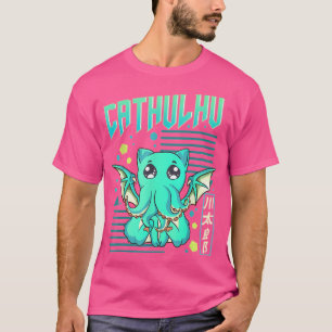 Camiseta Cathulhu Funny Cat Cthulhu Pun Kawaii Anime