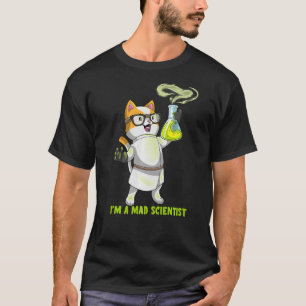 Camiseta Catião Gato de Ciência Química Mádica Cientista Ki