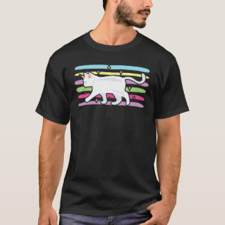Camiseta Caticórnio Unicórnio Arco-íris Gato Mágico Legenda