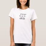 Camiseta Cation Cat Funny Science Chemistry<br><div class="desc">Na química,  um catião é um íon positivamente carregado,  aqui,  ele é representado com um gato positivo.</div>