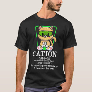 Camiseta Cation Ciência Fofa do Gato Patas Positivas Amor Q