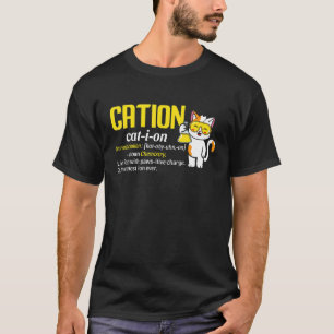 Camiseta Cation Ciência Fofa do Gato Química Pawsitiva Ens