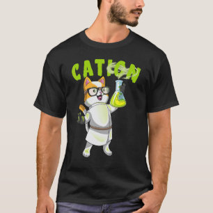 Camiseta Cation Ciência Fofa Gato Elemento Pawsitivo Quimic