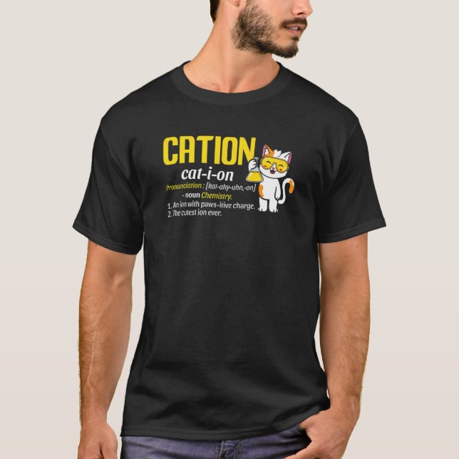Camiseta Cation Cute Science Cat Pawsitive Chemistry Teache (Frente)