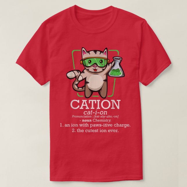 Camiseta Cation Cute Science Cat Pawsitive Element Chemipis (Frente do Design)