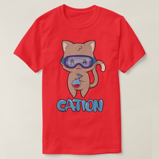 Camiseta Cation Cute Science Cat Pawsitive Element Chemipis (Frente do Design)