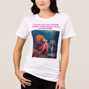 Camiseta "Cativeiro Silencioso do Oceano" - Octopus Portrai