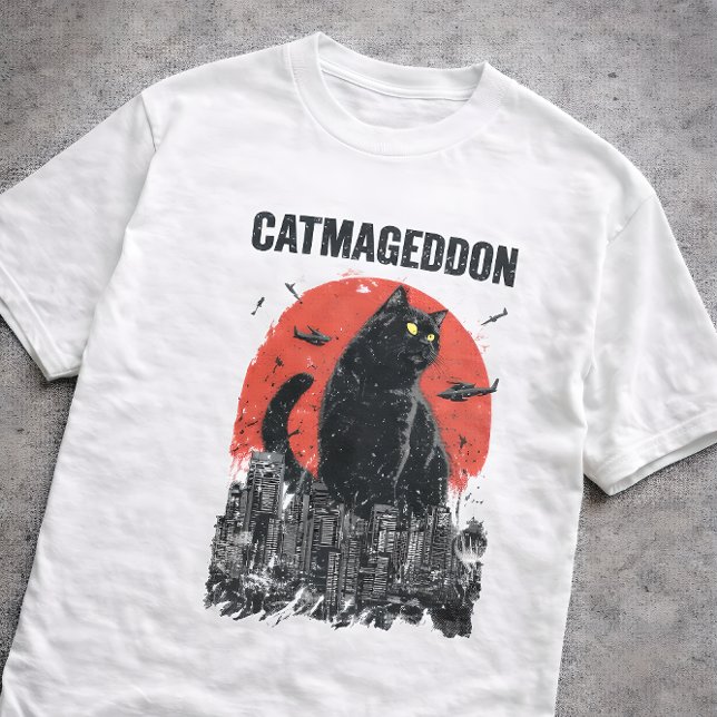 Camiseta Catmageddon Giant Cat Monster City Kaiju Funny Pet (Criador carregado)