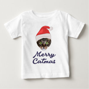Camiseta Catmas de feliz, Convite para Papai Noel de Natal