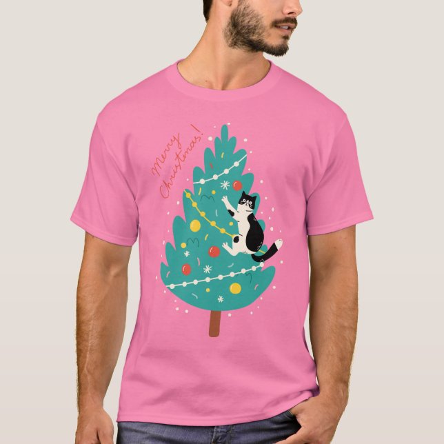 Camiseta Catmas feliz - Uma Escala de Natal Puro (Frente)