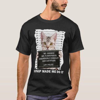 Camiseta Catnip Me Fez Fazer Isso Engraçado Para Amante de 