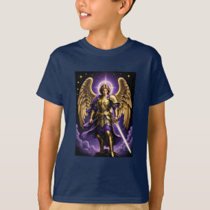 Camiseta Católica Romana de Crianças São Miguel O 