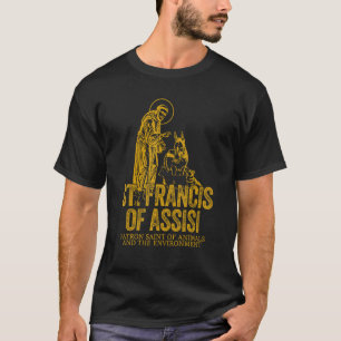 Camiseta Catolicismo Dourado St. Francisco De Assis Cristão