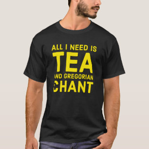 Camiseta Católico Gregoriano Chant Tea Diversão Tradicional