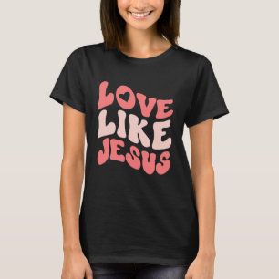 Camiseta Católico Positivo Amor Cristão Retro Como