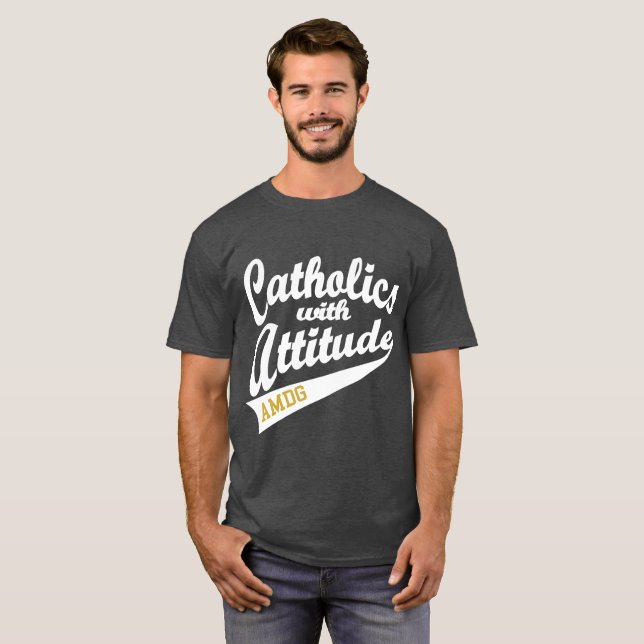 Camiseta Católicos com atitude (Frente Completa)