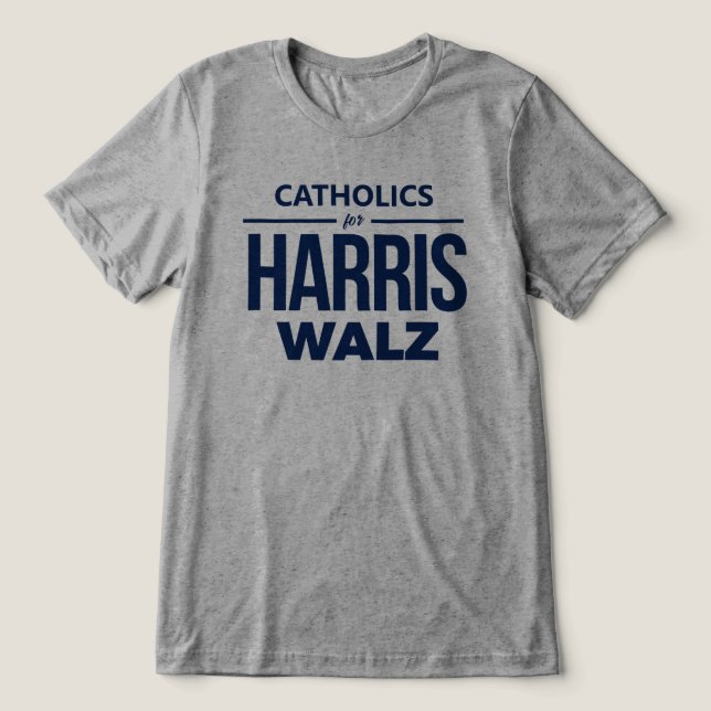 Camiseta Católicos para Harris Walz (Design frontal)