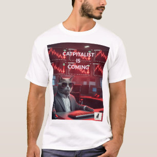 Camiseta CATPITALISTA ESTÁ VINDO - Caça no Mercado Chefe de