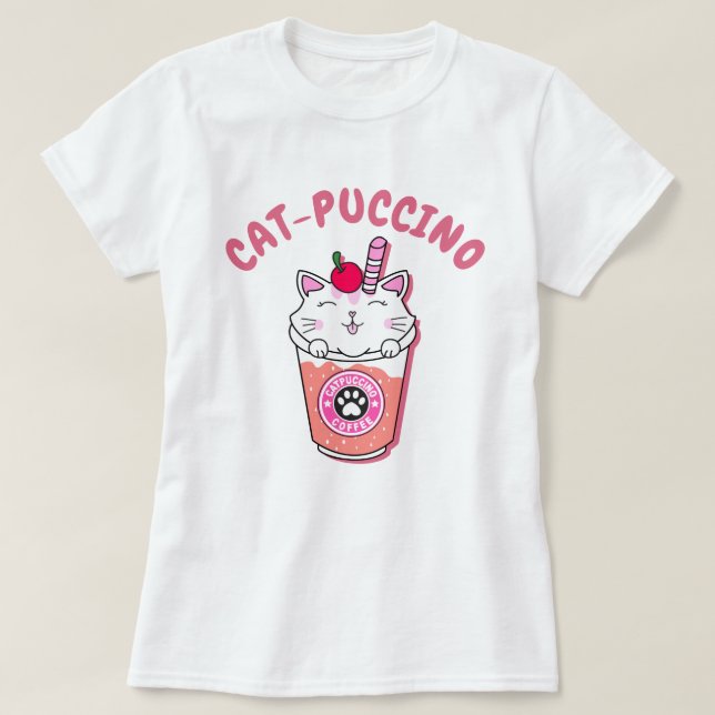 Camiseta Catpuccino (Frente do Design)