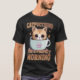 Camiseta Catpuccino para um gato de café da manhã perfeito