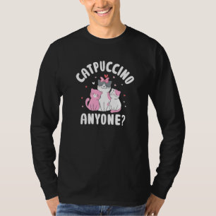 Camiseta Catpuccino Qualquer Gato De Café Lover Kitten Ca