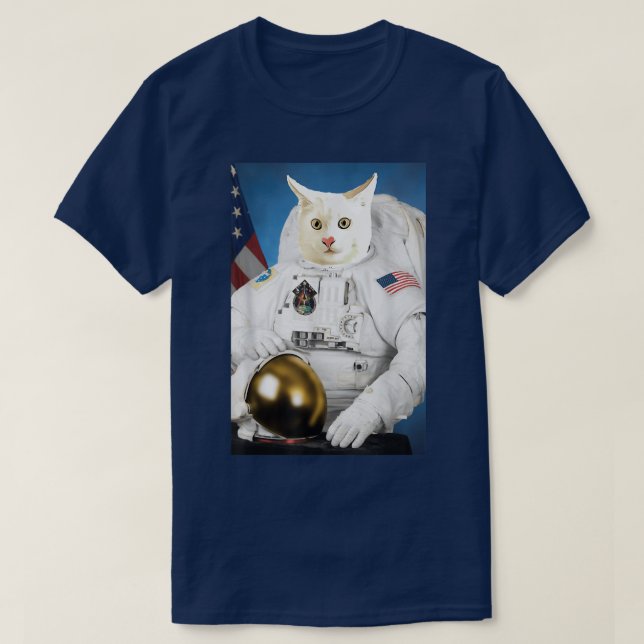 Camiseta Catronaut Cat Astronaut Deep In Space  (Frente do Design)