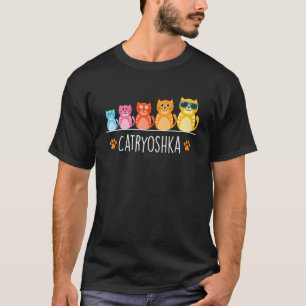 Camiseta Catryoshka - Colorido Dono de Gato Amante de Anima