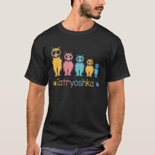Camiseta Catryoshka Cute Cats Matryoshka Ninho Russo Do
