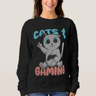 Camiseta Cats And Gaming Loves Playing Video Games Cute Gam