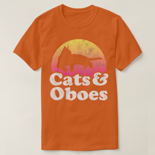 Camiseta Cats and Oboes Men's or Women's Cat and Oboe  (Frente do Design)