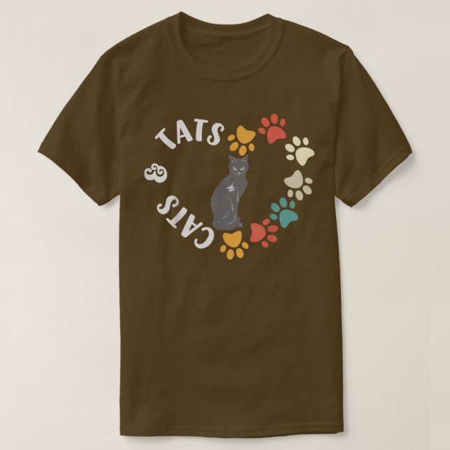Camiseta Cats And Tats  (Frente do Design)