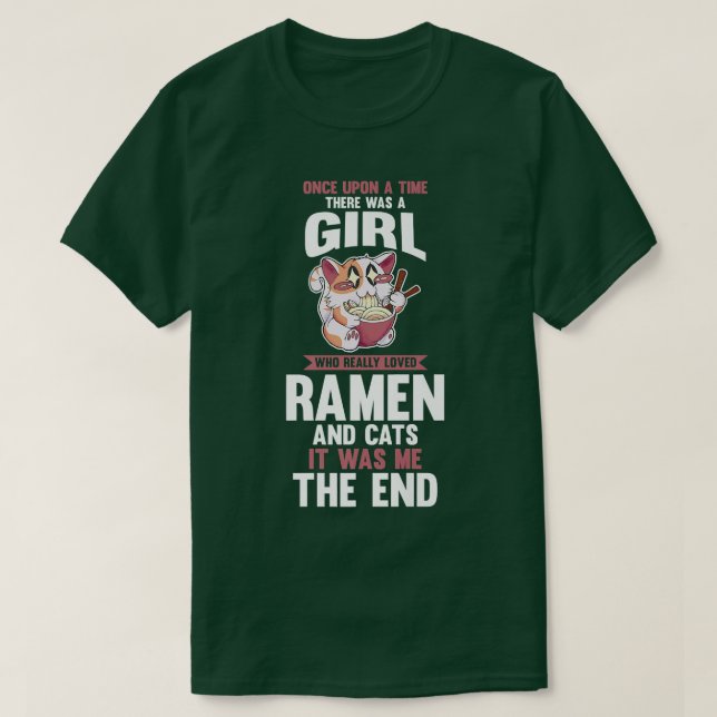 Camiseta Cats Anime Ramen (Frente do Design)
