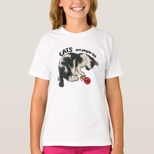 Camiseta CATS are People Too, Cat and MARBLES (Frente)
