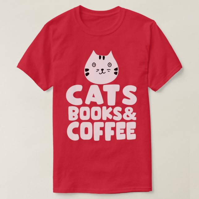 Camiseta Cats Books Café (Frente do Design)