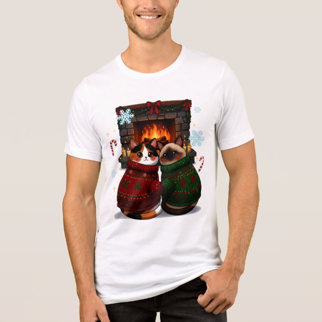 Camiseta Cats by the Fireplace (Frente)