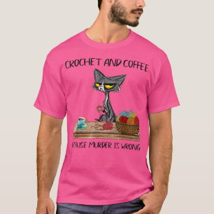 Camiseta Cats Crochet E Café Porque O Assassinato É Errado