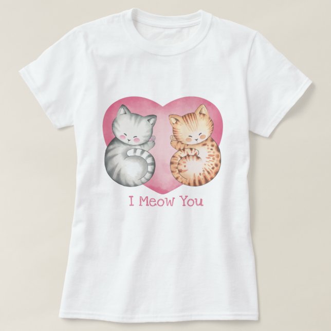 Camiseta Cats do dia de os namorados (Frente do Design)