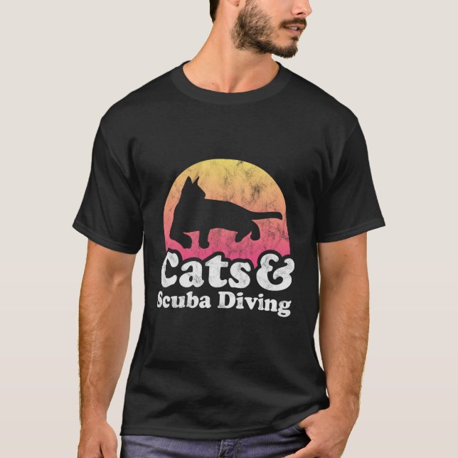 Camiseta Cats E Scuba Diver De Gato E Scuba (Frente)