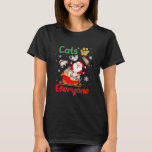 Camiseta Cats Everyone Christmas Santa Claus<br><div class="desc">Cats Everyone Christmas Santa Claus Cats</div>
