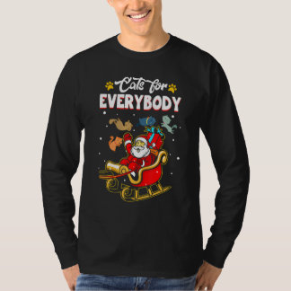 Camiseta Cats For Everybody Christmas Ugly Sweater Matching