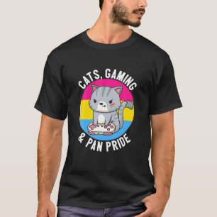 Camiseta Cats Gaming Pan Pride Gamer Pansexual Video Games