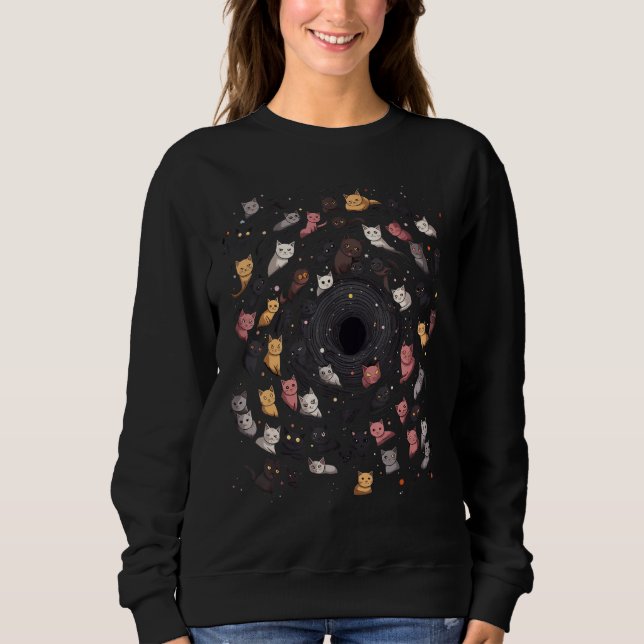 Camiseta Cats in Black Hole  Cat  Cat Mom Cat Dad Men Women (Frente)