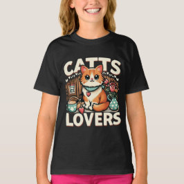 Camiseta Cats Lovers A Charming Cottagecore Design for cat