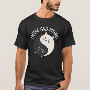 Camiseta Cats Meow E Myang Chinês Yin Yang Cat