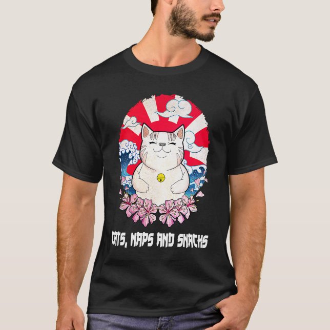 Camiseta Cats Naps and Snacks (Frente)